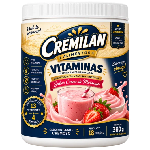 Cremilan Vitaminas Creme de Morango